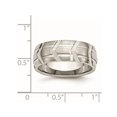 thumbnail image 3 of Mens Stainless Steel 8mm Brushed and Polished Band Ring, 3 of 4