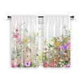 thumbnail image 5 of Innerwin Tringle à Rideau Poche Fente Drapé Panneau Rustique Imprimé Floral Aquarelle Court Rideaux Anti-Moisissure Traitement de Fenêtre Style 1 27 Pouces*47 Pouces(70*120cm)*2, 5 of 5