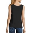 thumbnail image 2 of Hanes Women`s Mini-Ribbed Cotton Tank, 2XL, Black, 2 of 2