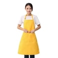 thumbnail image 1 of Oleegame 1PC Pretty Apron Women Restaurant Home Kitchen BBQ Working Cooking Apron Yellow, 1 of 2
