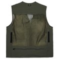 thumbnail image 4 of Fishing Photography Vest Summer Multi Pockets Mesh Jackets Quick Dry Army green-XL, 4 of 7