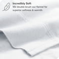 thumbnail image 2 of Bare Home Ensemble de Draps en Flanelle - 100 % Coton - Poche Profonde - Lit Simple, Blanc, 3 Pcs, 2 of 7