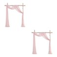 thumbnail image 3 of Decodeary Wedding Arch Drapes Memorable Setting For Big Day Not Easy To Wrinkle Easy Care silver pink 2Set, 3 of 6