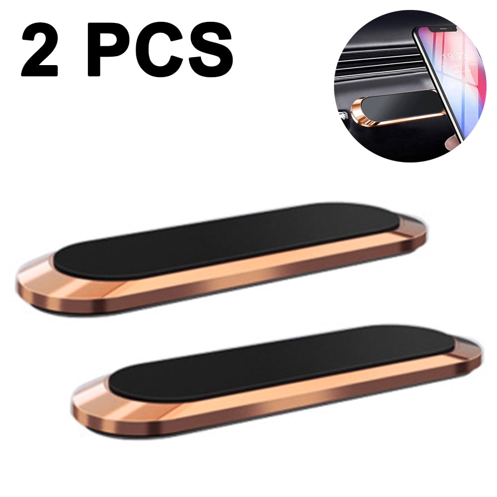 2 Pack Magnetic Phone Car Mount, Mini Strip Cell Phone Holder for Car Magnetic Mount Compatible