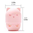 thumbnail image 5 of Washable Reusable Cat Shape Makeup Sponge Holder Cosmetic Sponge Drying Holder Rack Silicone Travel Case, 5 of 5