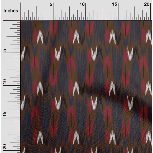 oneOone Cotton Flex Fabric Arrow Ikat Printed Craft Fabric BTY 40 Inch Wide