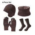 thumbnail image 4 of tamizeot Windproof Velvet Warm Knitted Hat Set Reliable Companion In Cold Available In Multiple Colors brown, 4 of 6