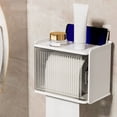 thumbnail image 4 of Transparent Toilet Paper Dispenser with Storage Shelf, No-Drill Bathroom Organizer, 4 of 6