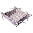 thumbnail image 1 of Mr. MJs Ribbed Table Runner 5.5'' x 5.5'' with Tassels Beige Check, 1 of 1