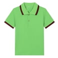 thumbnail image 1 of Polos pour Petits Garçons Chemise à Col Vert Pâle Chemise à Manches Courtes Chemise de Collation des Grades Polos Chemise de Rugby Tenue pour Garçons 6-7 Ans, 1 of 2