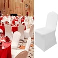 thumbnail image 2 of Birdeem Banquet Hotel Chair Cover Home Elastic Chair Cover Bleached White Multi Pc, 2 of 12