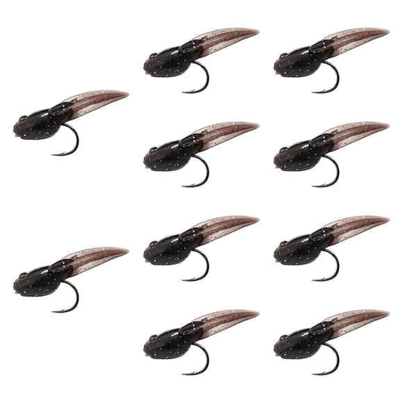 jinwen 10 Pcs Leurres de Pêche Forme Têtard Leurres Faciles à Attraper pour Achigan Hommes Truite S
