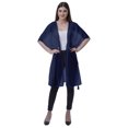 thumbnail image 1 of Moomaya Boléro en Georgette pour Femmes, Ouvert à l'Avant, Long et Transparent, avec Pompons, 1 of 7