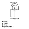 thumbnail image 2 of Master Lock 3/4" Wide Covered Solid Body Padlock, 2 of 5