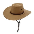 thumbnail image 1 of GDREDA Womens Baseball Cap "Vintage Suede Cowboy Hat British Style Western Rancher Hat For Unisex"，Brown, 1 of 2