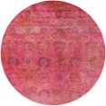 thumbnail image 1 of Ahgly Tapis d'Intérieur Rond Moderne Mi-Siècle Rouge Cramoisi Oriental, 7 Pieds Rond, 1 of 6