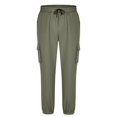 thumbnail image 4 of Dagugfen Cargo Pants for Men Elastic Waist Drawstring Outdoor Trainning Running Athletic Trousers Solid Color, 4 of 6