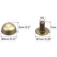 thumbnail image 2 of Unique Bargains 8x5mm Screw Back Rivets Solid Round Head Leather Studs Bronze Tone 10 Pack, 2 of 5