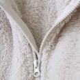 thumbnail image 4 of AherBiu Baby Girls Clothes Newborn Jumpsuits Hooded Fleece Zip up Infant Rompers Fall Winter Fuzzy Solid Color Bodysuits, 4 of 6