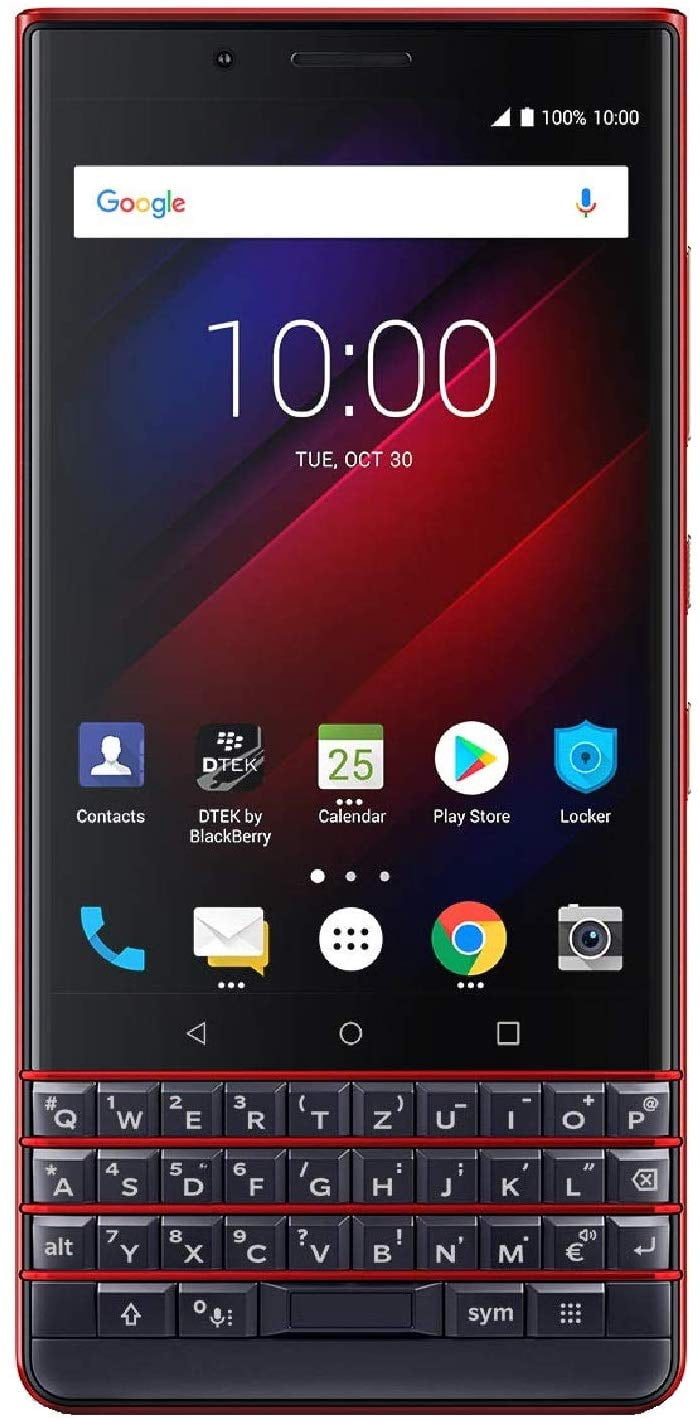 BlackBerry KEY2 LE (Lite) Dual-SIM (64GB, BBE100-4, QWERTZ Keypad, GSM Only, No CDMA) Factory Unlocked 4G Smartphone (Atomic Red) - International Version