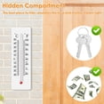 thumbnail image 3 of 2 Pcs Thermomètre Intérieur Extérieur Thermomètre Mural avec Compartiment Caché Haute Précision Compteur d'Humidité Température, 3 of 9