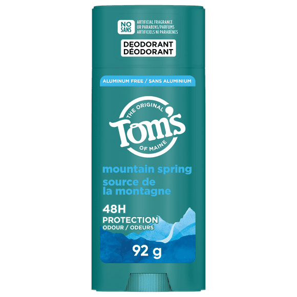 Déodorant naturel Tom’s of Maine Source de la montagne, Sans aluminium, 92 g