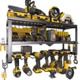 thumbnail image 1 of Power Tool Organizer Min Fast Assembly Slots Layer Heavy Duty Metal & Max lb load Cordless Power Dill Holder in Garage/Workshop/Pegboard/Shed, 1 of 8