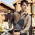 thumbnail image 4 of Travel Shoulder Crossbody Bag, Lightweight Versatile Design, Anti-Theft Security + Water-Resistant Fabric, Modern Stylish, For Travel/Leisure, Multi-Compartment Utility, Daypack, Hzhnb, 4 of 8