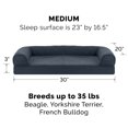 thumbnail image 3 of Furhaven Replacement Dog Bed Cover Quilted Sofa-Style Machine Washable - Iron Gray Medium, 3 of 5