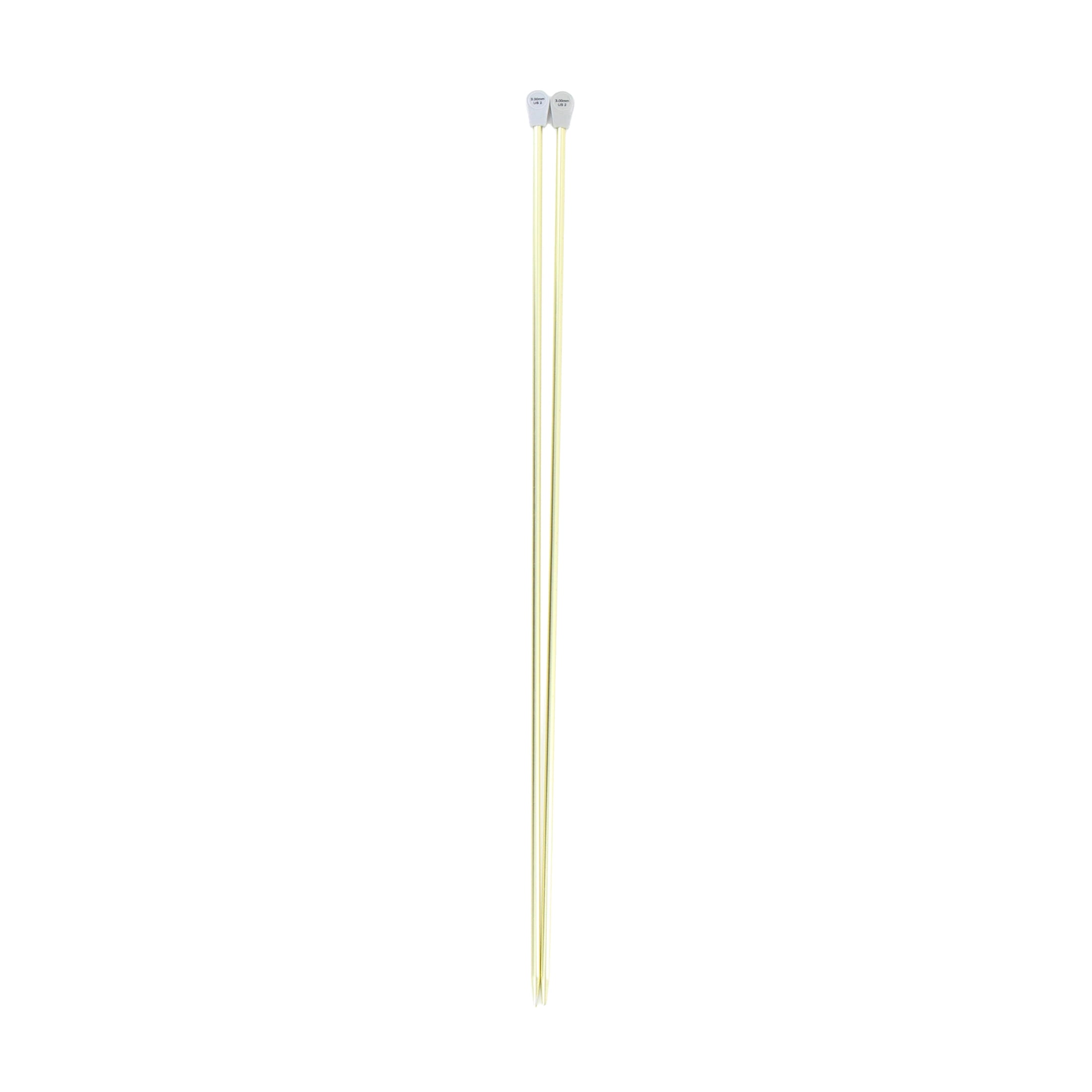 LOVE KNITTING Aluminium Single-Point Knitting Needles, 30 cm (11.8 in.), 3 mm (0.12 in.)