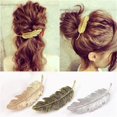thumbnail image 2 of Mode Vintage Feuille Plume Épingle à Cheveux Printemps Clip Épingle à Cheveux Bijoux Accessoires, 2 of 7