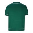 thumbnail image 4 of Chemises pour Hommes Mode Masculine Tricot Décontracté Couleur Unie Manches Courtes Col Rabattu Blouse Chemise, 4 of 6