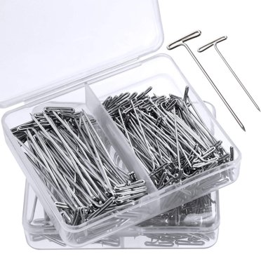 150Pcs T Pins for Sewing Blocking Knitting Projects Stainless Steel Fork Pins