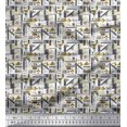thumbnail image 1 of Soimoi Silk Fabric Abstract Geometric Print Fabric by the Yard 42 Inch Wide, 1 of 3