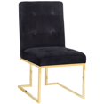 thumbnail image 4 of TOV Furniture Akiko Chaises de Transition en Velours 18.5" Noir (Lot de 2), 4 of 7