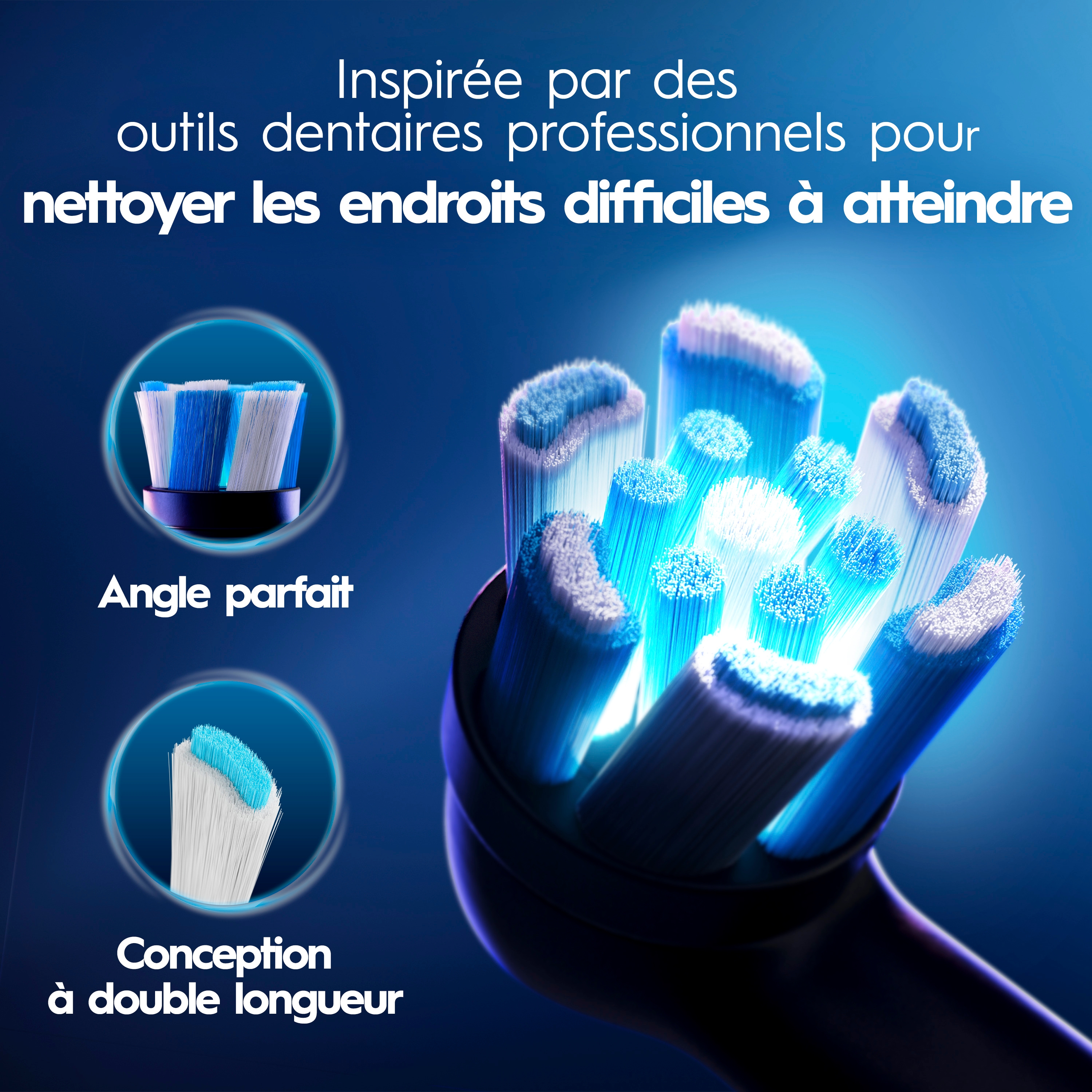 Brosse à dents électrique rechargeable Oral-B, iO4 Propreté et gencives, 4 modes de nettoyage, détecteur de pression visuel pour protéger les gencives, 2 brossettes, étui de voyage, rose