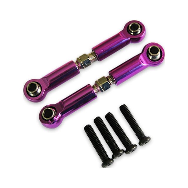 Smilepp Aluminum Alloy Front Rear Servo Link For 1/18 Hobbico Dromida RC Car S Performance With Premium Aluminum Alloy Front purple 1Set