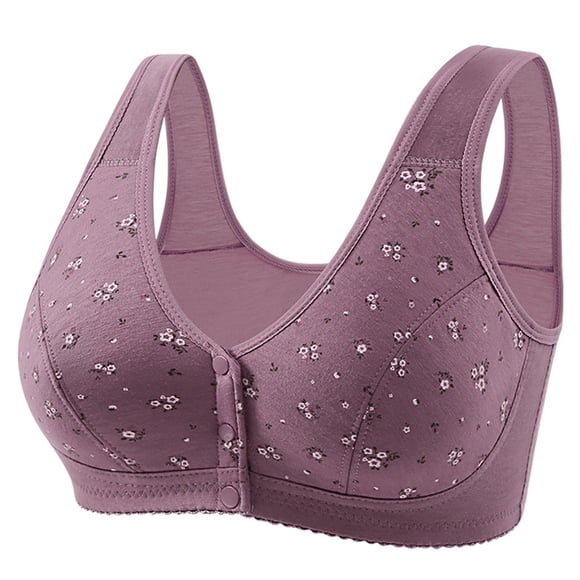 Lixiuxyad Full Figure Bras Women's Comfortable And Sexy Transparent Shoulder Strap Cordless Backless Spongeless With Convertible Shoulder Straps