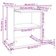 thumbnail image 4 of vidaXL Computer Desk High Gloss White 80x50x75 cm Engineered Wood, 4 of 4