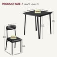 thumbnail image 3 of PIONEERWORKS 2025 New Dining Table Set for 2, 3 Piece Kitchen Table with 2 Upholstered Chairs for Kitchen Room and Small Spaces, 3 of 11