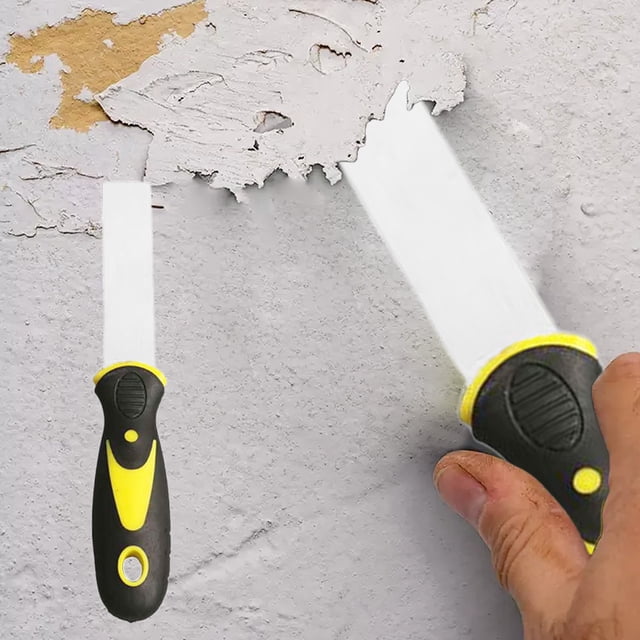 Chmadoxn Double Color Handle Carbon Steel Parget Knife Suitable For Home Industrial Cleaning Plaster Board Removal Plastering Paint Scraper Tool No Rust Stainless steel putty knife