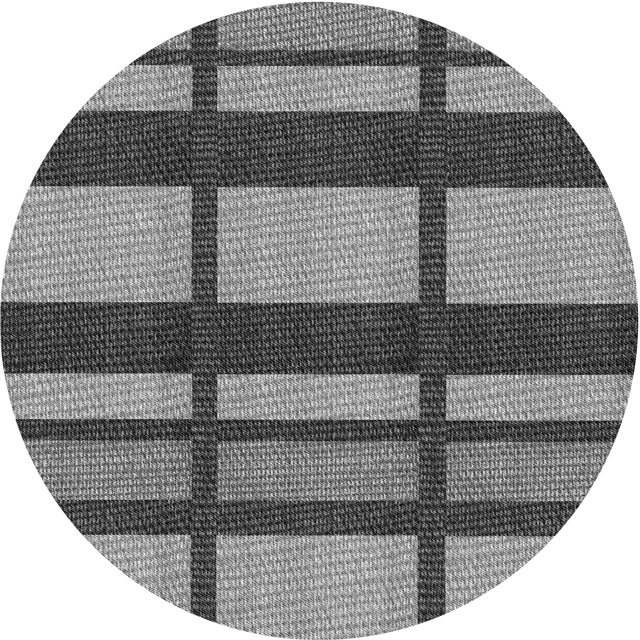 Ahgly Company Tapis Rond Lavable en Machine Intérieur Transitionnel Gris Foncé, 5 Pieds Rond