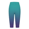 thumbnail image 4 of Capris For Women Casual Gradient Print Pants High Waist Bottom Drawstring Joggers Casual Pants Womens Pants Casual Womens Sports Pants Business Casual for Women Pants plus Size Elastic Waist Pants for, 4 of 4