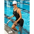 thumbnail image 4 of Charmo Womens Athletic One Piece Swimsuit Boyleg Swimwear Competitive Bathing Suit, 4 of 6