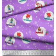 thumbnail image 2 of Soimoi Rayon Fabric Gift Box,Car & Santa Christmas Decor Fabric Printed Yard 56 Inch Wide, 2 of 3