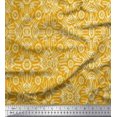thumbnail image 1 of Soimoi Poly Georgette Fabric Floral & Moroccan Damask Decor Fabric Printed Yard 52 Inch Wide, 1 of 3