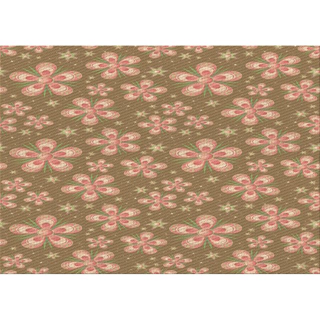 Ahgly Tapis Rectangulaire Lavable en Machine Intérieur Transitionnel Marron Clair, 2 Pieds x 4 Pieds