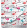 thumbnail image 2 of Soimoi Polyester Crepe Fabric Flamingo Bird Print Fabric by The Yard 42 Inch Wide, 2 of 3