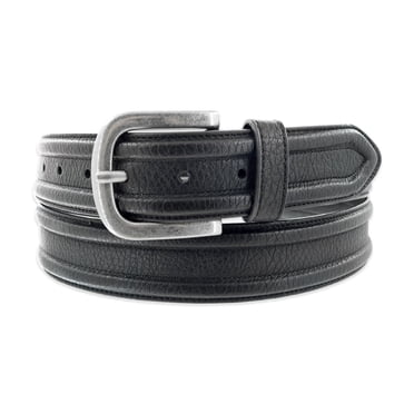 Ceinture noire Genuine Dickies en cuir avec boucle à harnais pour grandes tailles de 38 mm