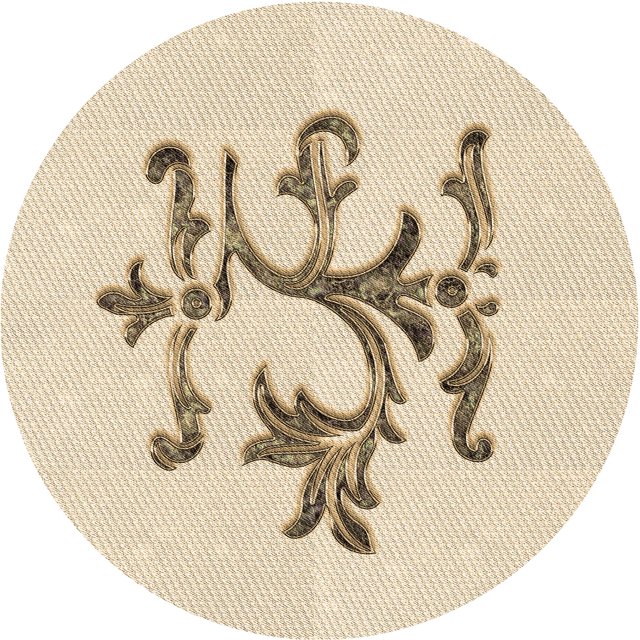 Ahgly Company Tapis Rond Lavable en Machine Intérieur Transitionnel Pérun Brun, 6 Pieds Rond